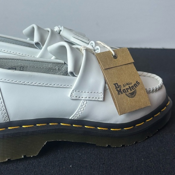 ❗️NEW Dr. Martens AirWair ADRIAN YELLOW STITCH LEATHER TASSEL LOAFERS Size 5 - Picture 11 of 15